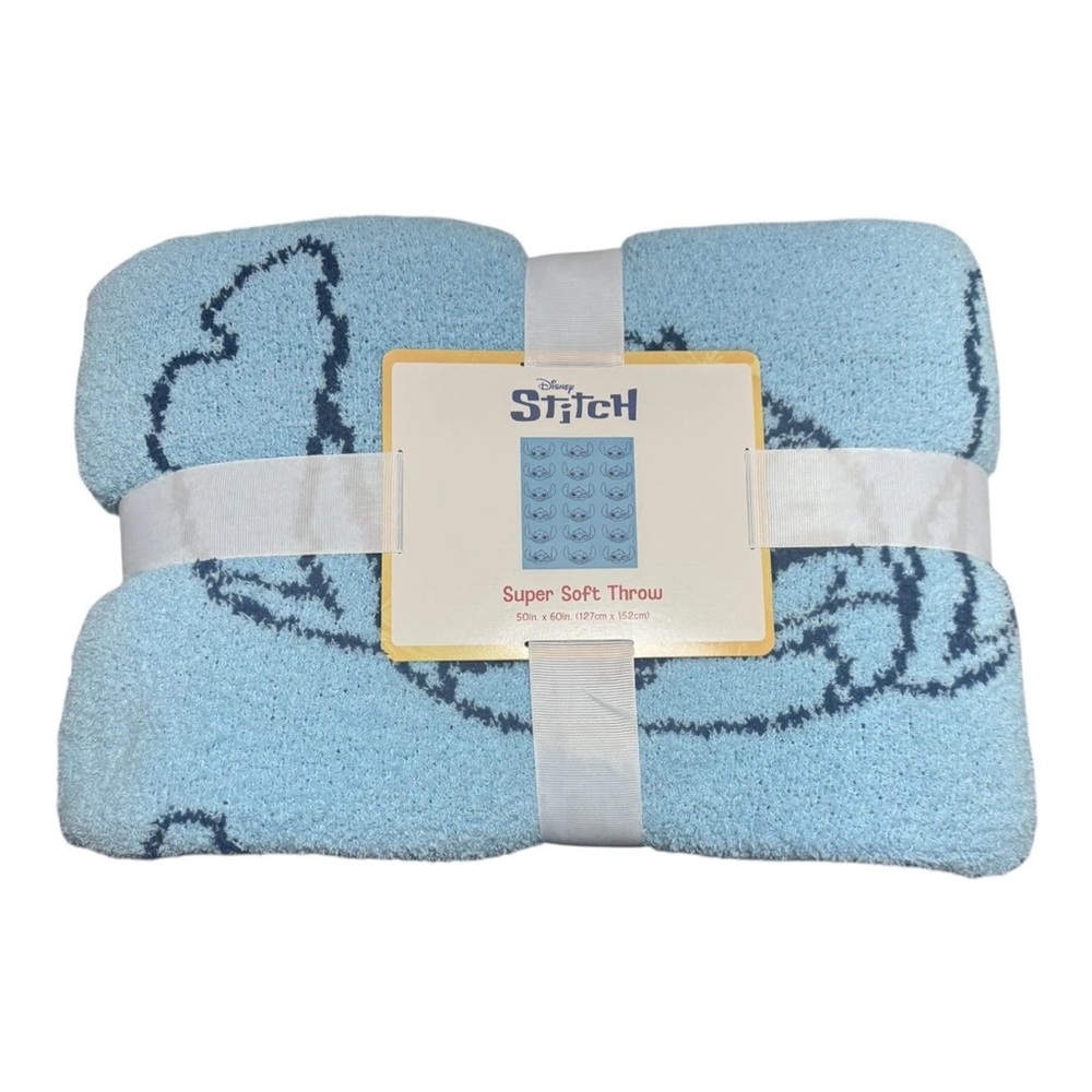 Disney Stitch Blue Super Soft Throw